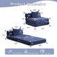 Convertible Floor Sofa Bed With Fixed Shape Frame For Living Room