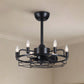Modern Farmhouse Ceiling Fan, Adjustable Hanging