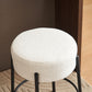 Madison - Set of 2 - 24" Fixed-Height Counter Stool with Beige Upholstered Round Seat and Non-Slip Support