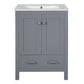 Bathroom Vanity With Integrated Undermount Ceramic Sink, 2 Doors And 1 Drawer, Soft Close Hinges