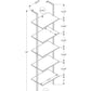 Bookshelf, Bookcase, Etagere, Ladder, 5 Tier, For Office, Marble Look Contemporary & Modern