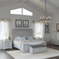 Queen Panel Bed - Gray - Wood