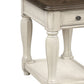 Chairside Table With Storage - Antique White