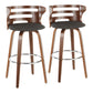 Cosini - Mid-Century Modern Barstool With Swivel (Set of 2) - Charcoal