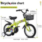 Fkznpj - 18" Sporty Kids Bike With Training Wheels And Stand Adjustable Saddle Suitable For Boys And Girls Aged 5 - 10 Years Tall Height 39 - 49" Available In A Variety Of Colors