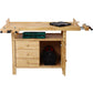 Wood Workbench For Garage Workshop And Home - Natural