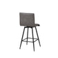 Greta - Set of 2 - 25” Seat Faux Leather Counter Stool - 360° Rotation