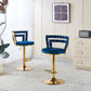 Modern Bar Chair With Iron Tube Legs, Soft Cushions And Comfortable Backrest (Set of 2)