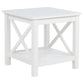 Slater - End Table With X Frame Trim - White