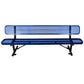 6' Outdoor Steel Bench With Backrest