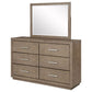 Gibbons - 6 Drawer Dresser And Mirror Set - Brown
