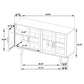 4 Door Sideboard With Dual Drawers - Natural