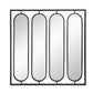 Large 4 Oval Wall Mirror With Square Frame, Home Decor For Living Room, Bedroom, Entryway, Office - Black