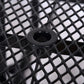 Square Outdoor Steel Picnic Table, With Umbrella Pole