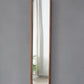 Decorative Rubber Frame Mirror With Elongated Oval Frame - Brown