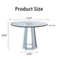 Round Dining Table For Kitchen - Silver