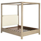 Flores - Eastern King Canopy Bed - Mango Color