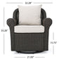 Amaya - Outdoor Swivel Rocker Chair With Water Resistant Cushions - Brown / Beige