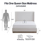 Hosford - Minimalist Upholstered Wingback Bed With Wood Base Platform