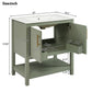 Elegant Bathroom Vanity With Ceramic Sink And Versatile Storage