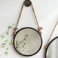 Handsome Cleveland Mirror With Rope Strap Contemporary Design Circle Mirror With Round Metal Frame For Wall Decor