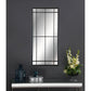 Harvik - Window Pane Wall Mirror With Linear Trim - Black