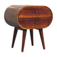Large Chestnut Circular Bedside