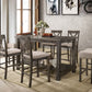 Martha II - 7 Pieces Counter Height Dining Room Set - Gray