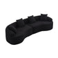 4 Seater Sofa With Fabric, 30D, 60 Hardness Full Sponge, 4 Pillow For Living Room, Home Furniture Sleeper Sectional Sofa For Apartment