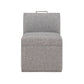 Della - Upholstered Castered Chair - Gray