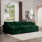 Modern Modular Cushion Sofa With Ottoman, Low Back, Deep Seating Sofa Set