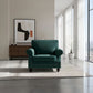 Upholstered Accent Armchair With Turned Legs For Living Room