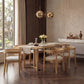 Rectangular Dining Table Set For 6 With Upholstered Barrel Back Chairs