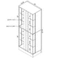 Gilbert - 4 Door LED Curio Display Cabinet