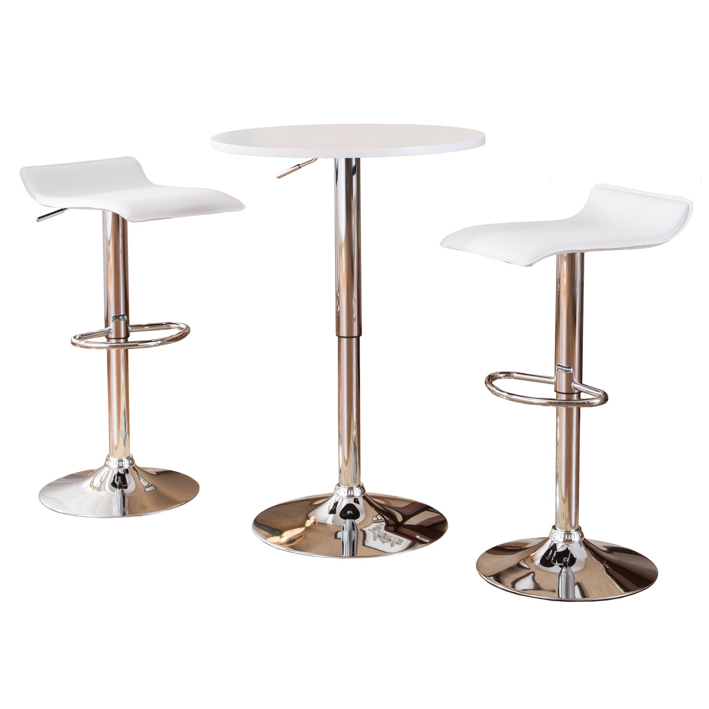 Matrel - Set of 2 - 26" Cream Fabric and Gold Frame Counter Stools