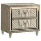 Mika - 2 Drawer LED Nightstand With USB