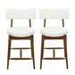 Mid Century Modern Counter Stools, Fabric Upholstered Chairs
