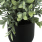 11" Tall, Artificial Plant, Eucalyptus Grass, Indoor, Faux, Fake, Table, Greenery, Potted, Decorative (Set of 2) - Green / Black