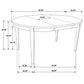 Gianna - 5 Piece Dining Set With Oval Table And Side Chairs - Cappuccino