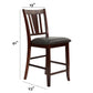 7 Piece Counter Height Dining Set With Butterfly Leaf Table And Chairs - Brown / Espresso