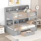 Carolee - Twin Size Bunk Bed With Built-In Shelves