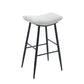 Darwin- Set of 2 - 30" Beige and Pale Blue Modern Linen Upholstered Bar Stools with Footrest