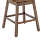 Hannah - Set of 2 - 29" Coffee Polyester Counter Height Swivel Bar Stools with Solid Wood Frame and 360-Degree Rotation