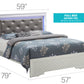 Bed With LED Light Accents Headboard