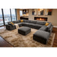 Custom Configuration Modular Sectional & Toss Pillows