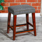 Grand Lake - Set of 2 - 24" Cherry Backless Counter Stools with Upholstered Seat