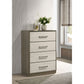 Edmondson - 4 Drawer Chest - Natural / Gray