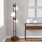 Bento - Contemporary Floor Lamp - Black / Walnut / White