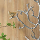 Metal Branch Wall Sculptures With Bird Accents (Set of 2) - Silver Multi