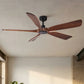 Ceiling Fan With Light And Remote Control, Noiseless, 6 Speeds Reversible, Quiet DC - Matte Black